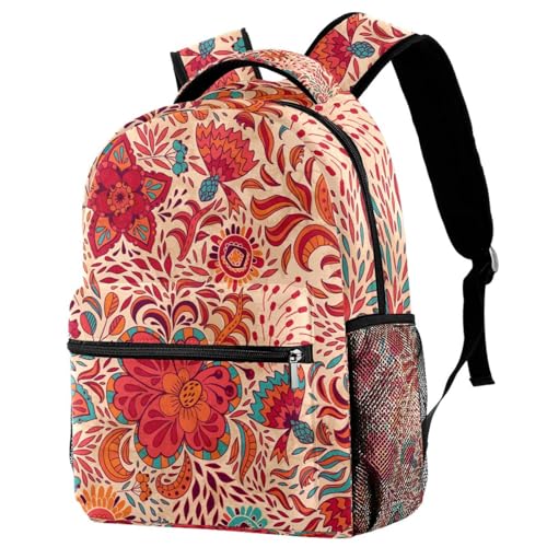 Sac de voyage décontracté grand format 40cm avec motifs fleurs bohèmes