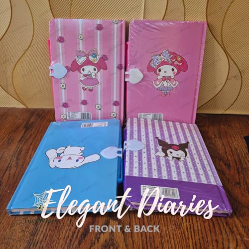 Image of Lock Diary with Pen (A5 Size, 160 Pages) - Premium Secret Writing Notebook for Girls, Cute Kawaii Stationery Journal, Ideal Gift for Kids & Teens (Pack of 1)
