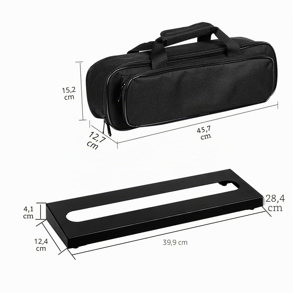 GOKKO Pedaliera piccola per chitarra 39,9 x 12,4 cm con borsa per il trasporto (GKS-16)