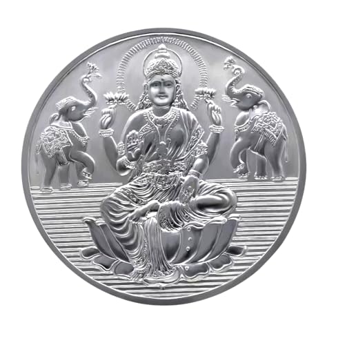 Image of 999 Purity Silver Coin 100 Gram, Pure Silver Lakshmi Coin