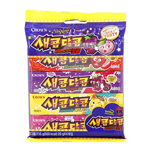 Korean Sweet and Sour Assorted Flavored Chewy Candy 116g (1 Pack)