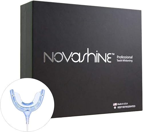Novashine Kit profesional de blanqueamiento dental para él: luz LED azul avanzada, gel de peróxido concentrado, adaptador para teléfono inteligente,