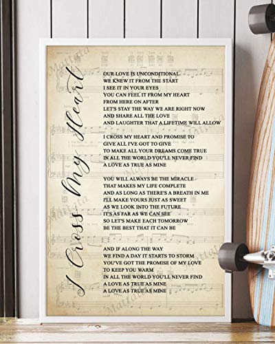Mattata I Cross My Heart Song Lyrics Poster