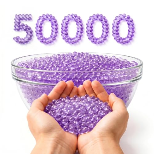 Image of Gel Water Balls /Water Beads /Refill Water Bead /Gel Blaster Ammo /Water Balls for Gun /Gel Balls for Kids /Gel Blaster Balls in Bottle /7-8mm Non-Toxic Water Beads Gel Guns(50000 Purple)
