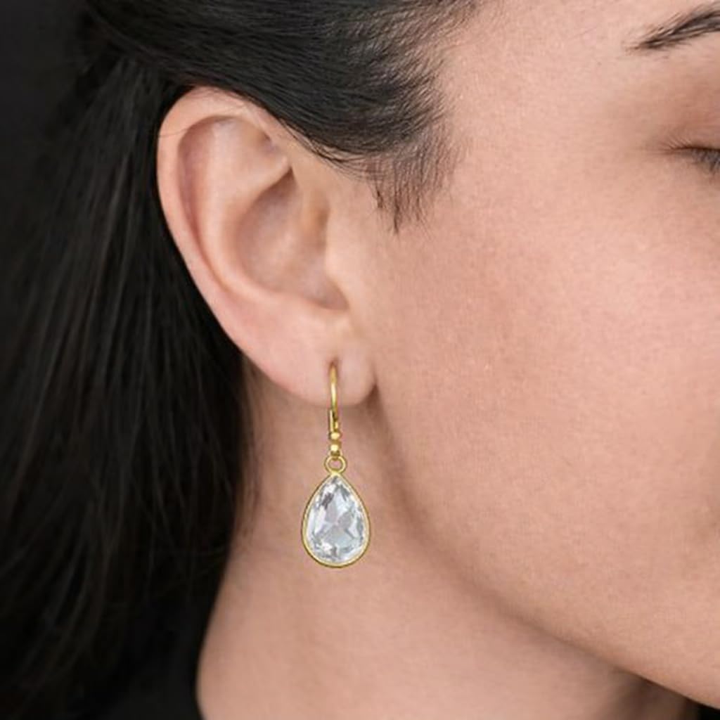 Gempires Lightweight Gemstone Teardrop Earrings for Women, Boho Birthstone image 5