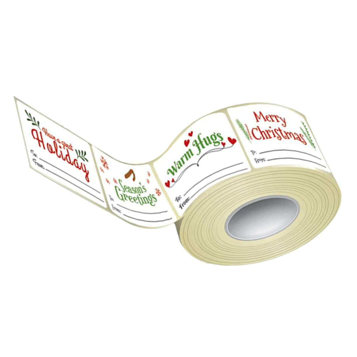 NUOBESTY 3rollen Kraftpapier Weihnachtsaufkleber Selbstklebende Geschenkanhänger Für Weihnachtsfeiern Und Dekorationen Für Weihnachtsgeschenke Und Partys