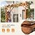 VINGLI Wooden Garden Arbor with Planter, Wedding Arch for Ceremony, Wood Garden Arbour Trellis for Plant Climbing, Pergola for Garden Backyard, Lawn, Outdoor