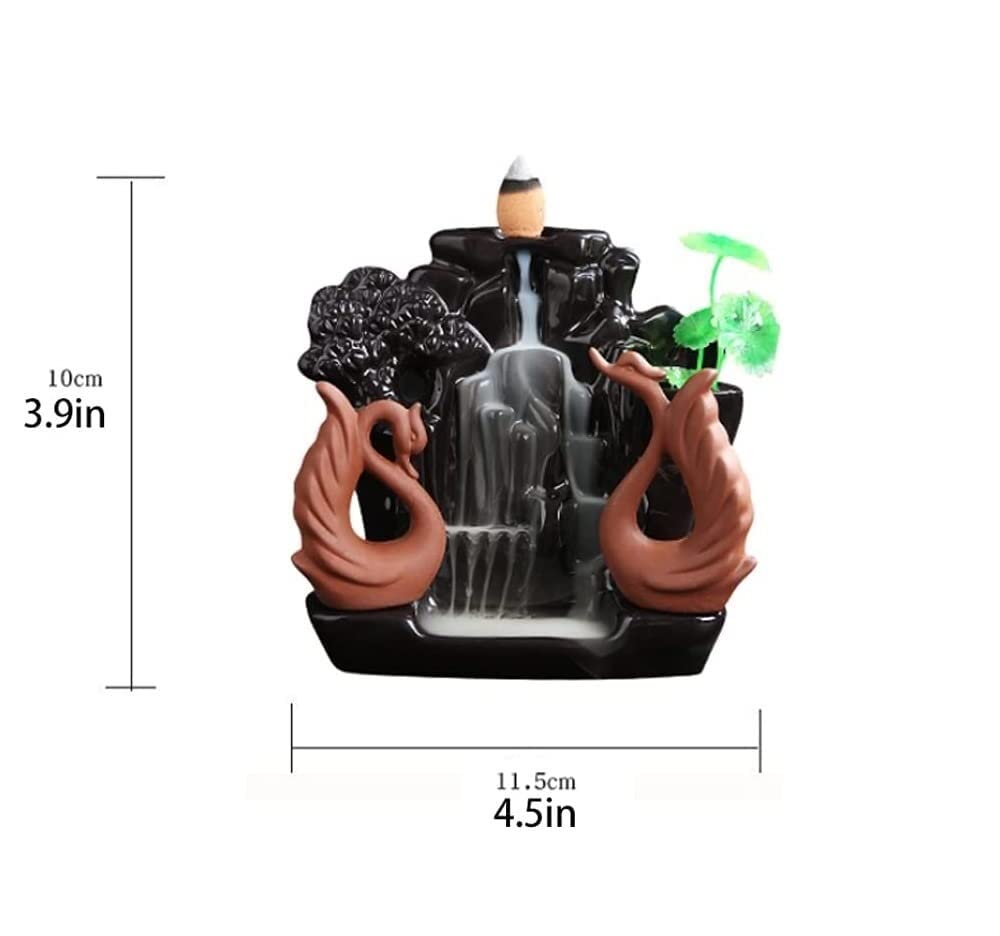 Porta Incenso Bruciatore Incenso Bruciatore Di Incenso A Riflusso Di Animali Coni Di Incenso In Ceramica Fatti A Mano Regalo Di Incenso A Cascata Di Riflusso Portaincenso Per Famiglia(Elephant)