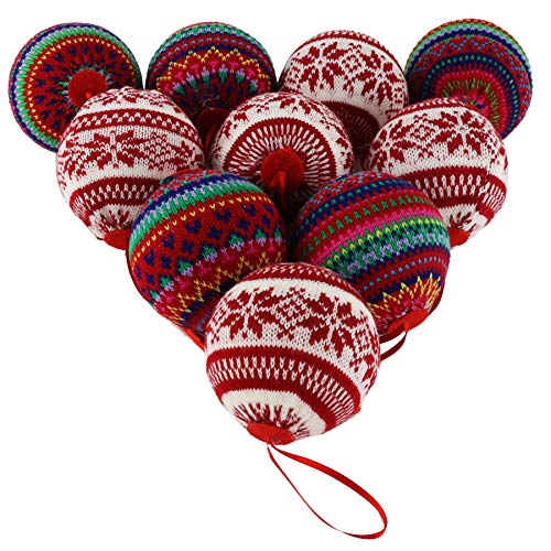 WEWILL 2.95'' 10 PCS Handcrafted Christmas Knit...