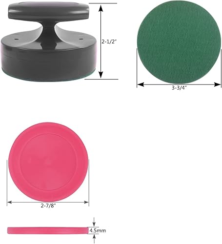 Vista 2 de Empujadores de hockey de aire y discos de hockey de aire, 2 piezas con 4 discos de plástico y 2 soportes para huelguistas