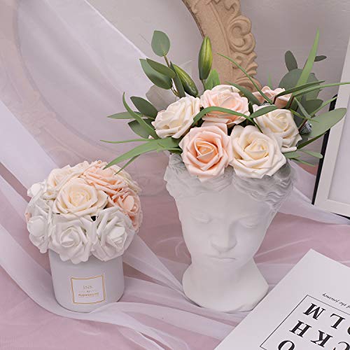 Miniatura 4 de N T Nieting 25 Piezas Flores Rosas Artificiales Espuma Rosa Falsa Con Tallos Para Manualidades, Ramos De Novia, Centros De Mesa, Despedidas De Soltera Y Decoración Del Hogar