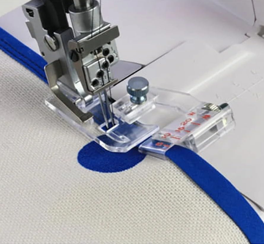 Image of ZENITH Bias Tape Foot Pressure Foot Snap on Type for Automatic Electric Low Shank Sewing Machines Suitable for Usha Janome Brother Singer etc Steel Finish (Bias Tape Foot)