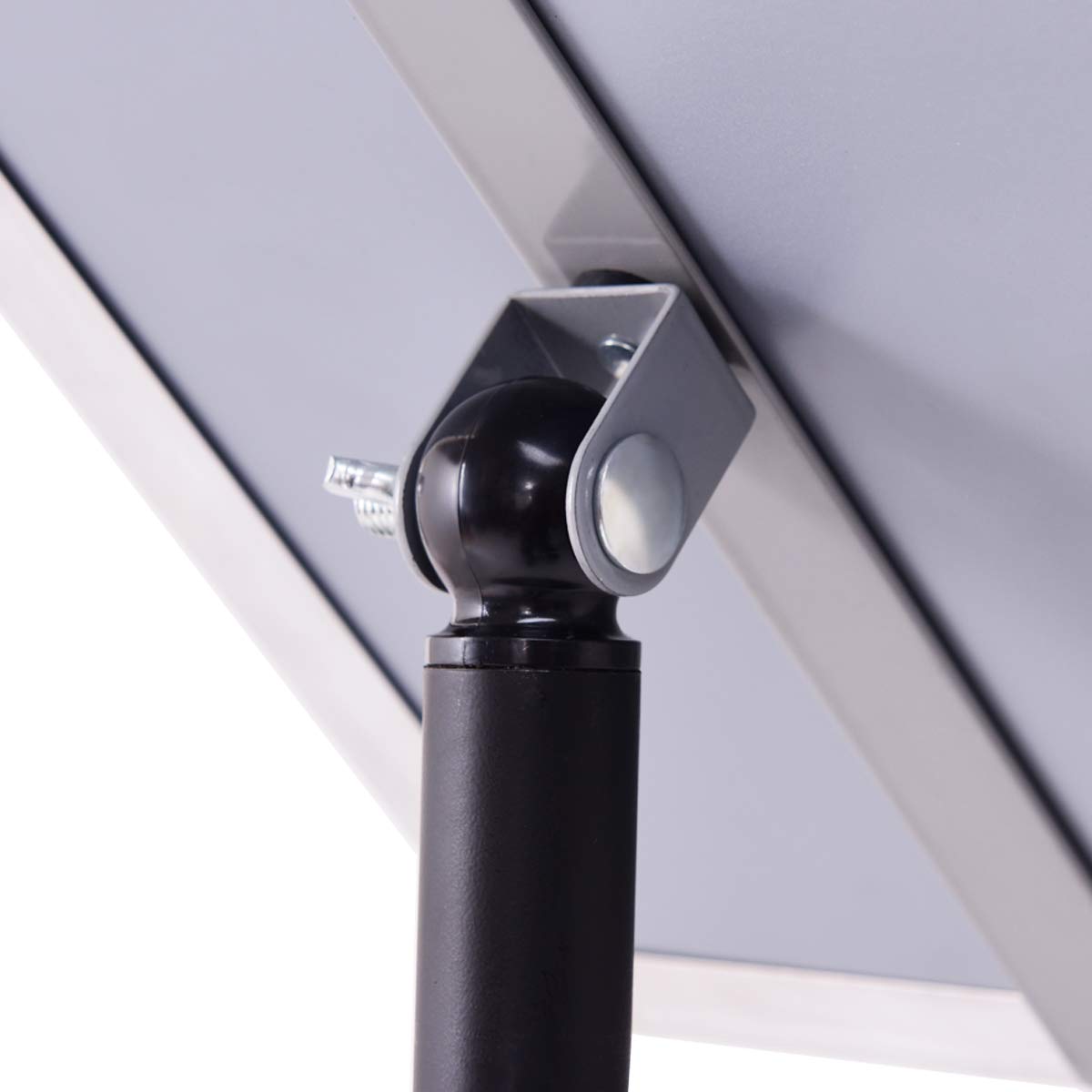 GYMAX A4 Stand Poster Menù, Supporto per Informazioni, Espositore da Terra, Altezza Regolabile, Pannello Girevole, Base Stabile, Porta Pubblicità per Negozio, Ristorante e Bar (Argento)