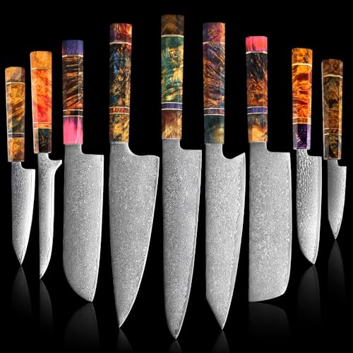 Set Cuchillos Cocina 9 Piezas Acero Aleado