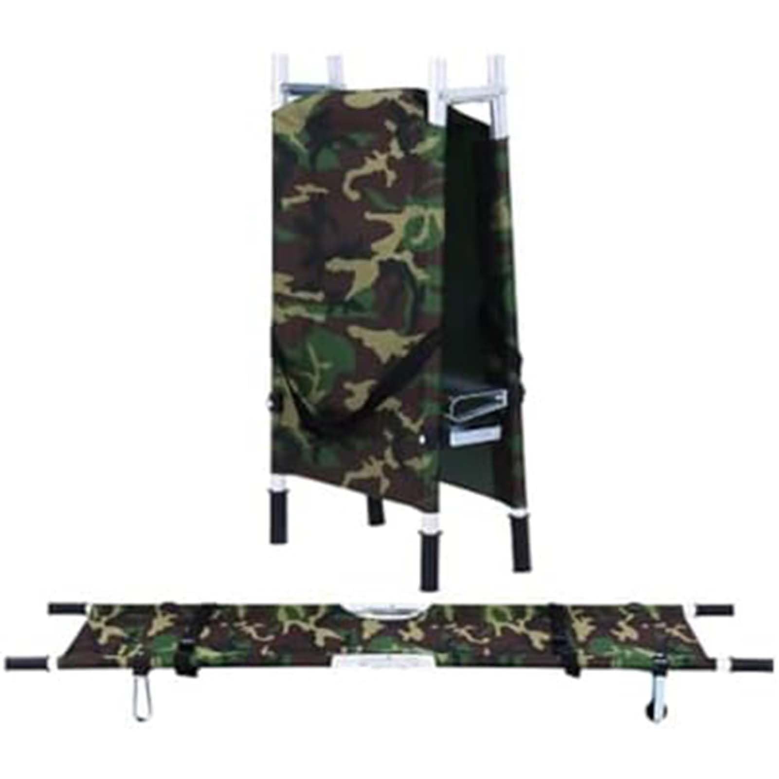 SGKOMN Stretcher Medical with Rubber Handles Capacity 380 Lb, Aluminum Alloy Folding Portable Stretcher for Search and Rescue, Dog Stretchers & Gurneys for Large Dogs, Hospital, Household, Camouflage