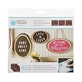 Martha Stewart Crafts Chalkboard Silkscreens (9 by 7.5-Inch), 33550 Striped Alphabet (Set of 3)