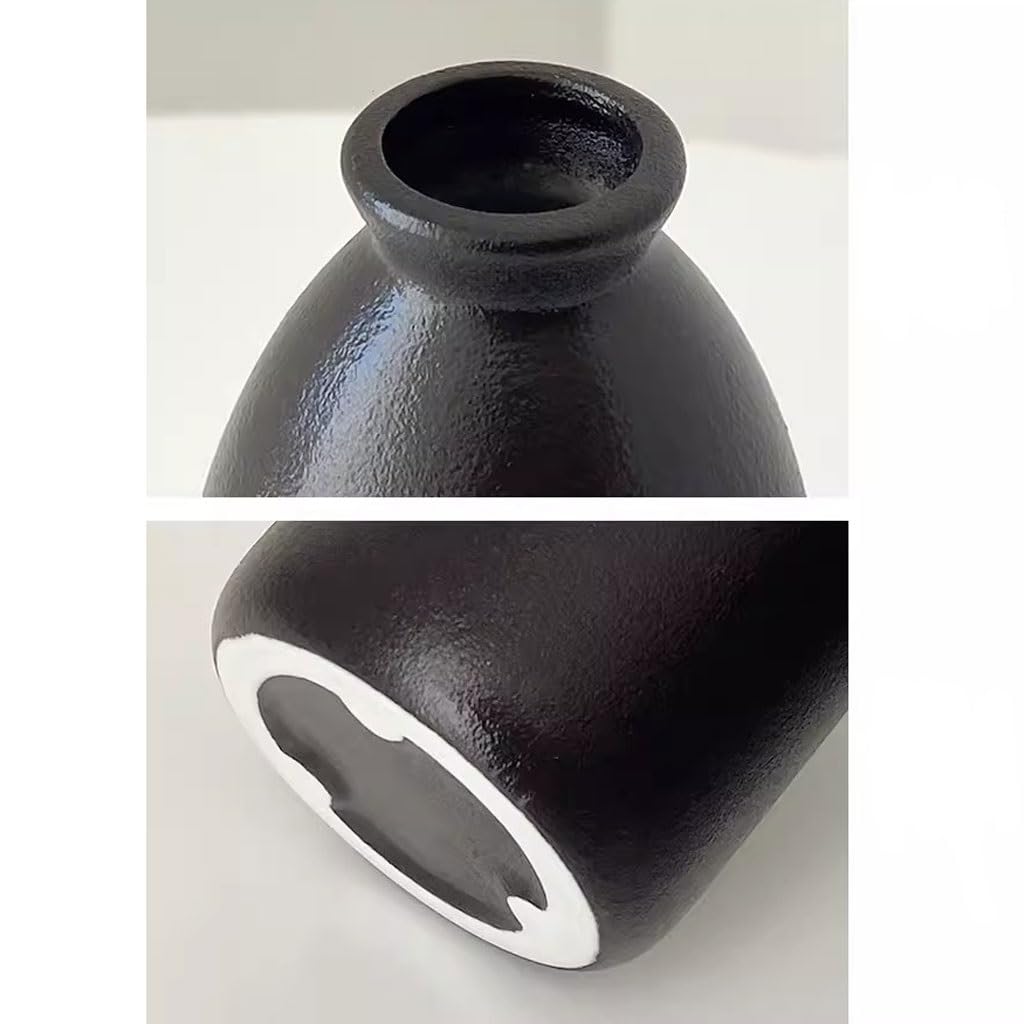 Blumenvase, Ornamente, Blumenarrangement, Wohnzimmer, Keramik-Blumenvase, kleine Vasen für Tafelaufsätze (C) (D)