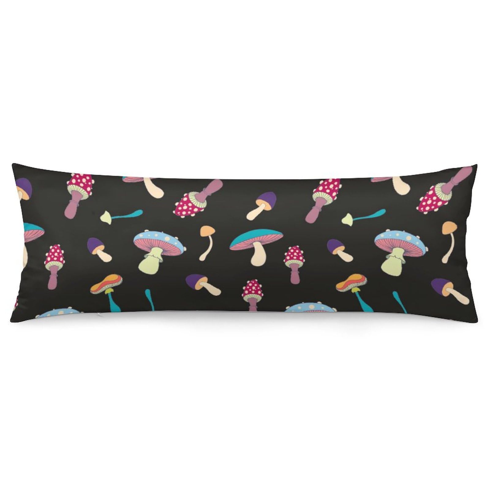 Magic Mushrooms Pattern Body Pillow Cover Lightweight Long Pillow Case for Cushion Sofa Living Room Bed 20