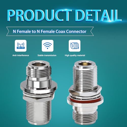 Adaptador Coaxial N Hembra a Hembra 2 Piezas TUOLNK miniatura 3