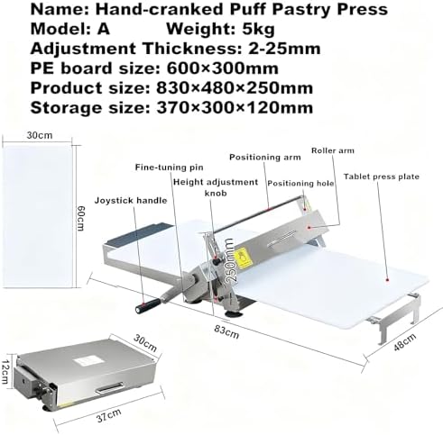 Adjustable Manual Rolling Pin Set with Folding Board, Perfect for Pizza, Pastries, Croissants, and Fondant - Kitchen Essential for Baking Enthusiasts