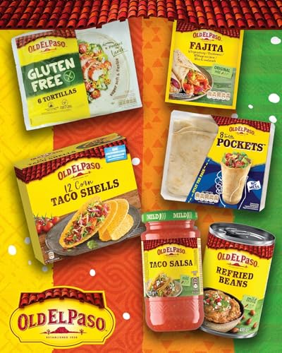 Old El Paso Tortillas – Glutenfrei – Mexikanische Wraps aus Tapioka, Quinoa und Mais – 1 x 216 g