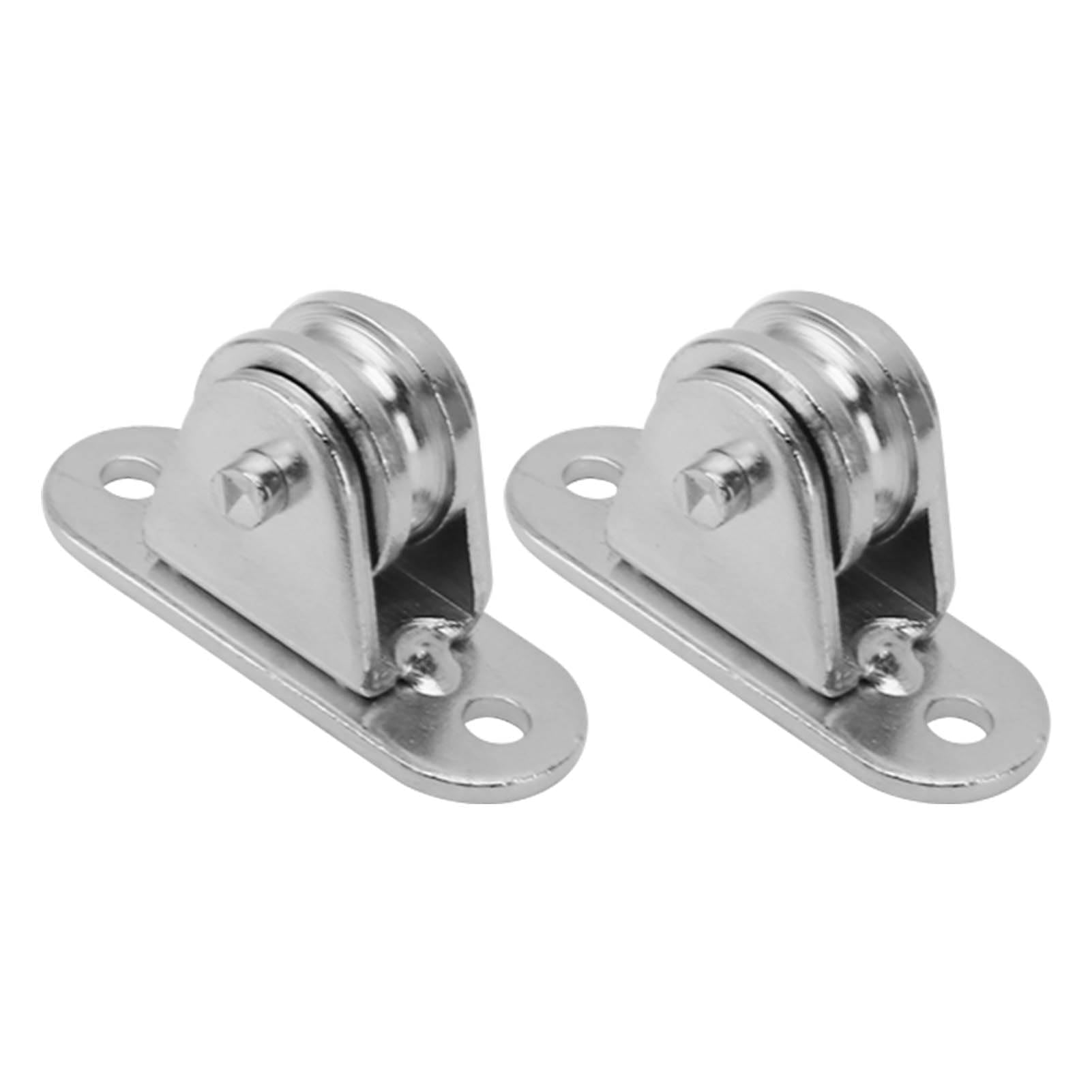 XHTLLO Pulley Block, Stainless Steel Small Pulley Block Set, Silent Wall Mounted Fixed Pulley, Single Pulley Wheel for DIY Equipment and Wire Rope(2)