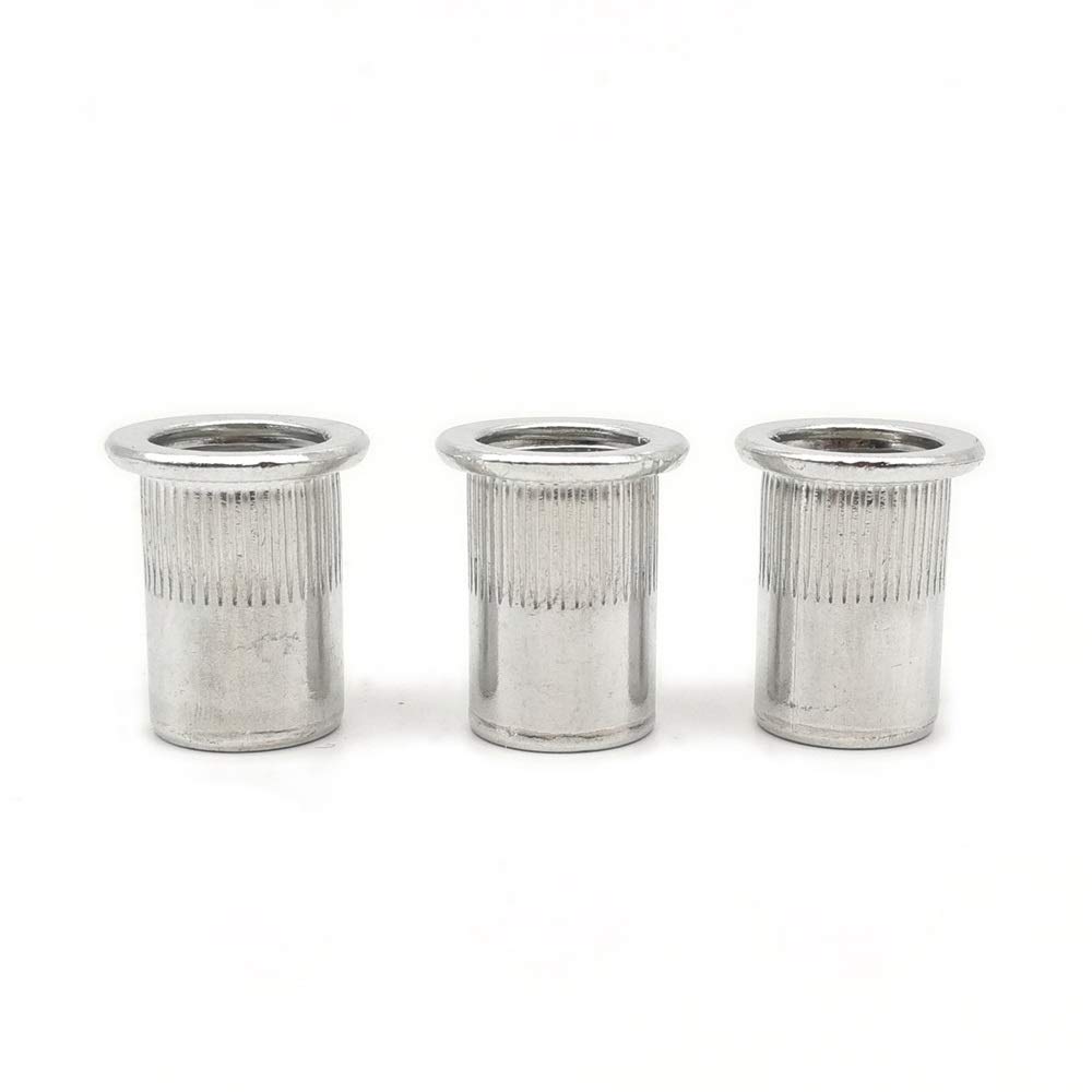 Nakrętka nitowa Nakrętka ślepa, Nitonakrętka aluminiowa z płaską główką, różne rozmiary M3 M4 M5 M6 M8 M10(M4 (100pcs))