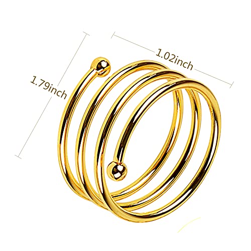 Gold Napkin Rings Set Of 12, Napkin Rings Upgrade Sturdy Metal Napkin Ring Holder Spring Design For Halloween Christmas Wedding Dinning Table Decoration Setting #TOP2