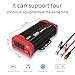 BYGD 500W Power Inverter, DC 12V to 110V AC Converter with 4 USB Quick Charging Ports and Dual AC Outlets Car Charger Equipped Cigarette Lighter Cable and Battery Clamps Red Plug Adapter Converter