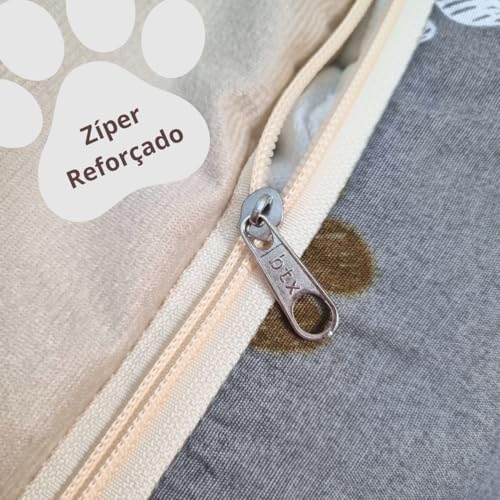 Cama para Cachorro e Gato, Quadrada, Caminha Pet, Luxo, Zíper e Enchimento Removível para Lavagem, S