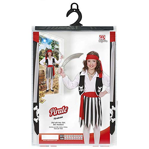 W WIDMANN MILANO Party Fashion - Kinderkostüm Piratin, Freibeuter, Seefahrer, Kapitän, Faschingskostüme – Bild 3