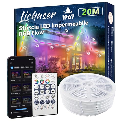 ETRLNXY RGBIC Striscia LED Dreamcolour TV Retroilluminazione 4 metri con APP & Telecomando