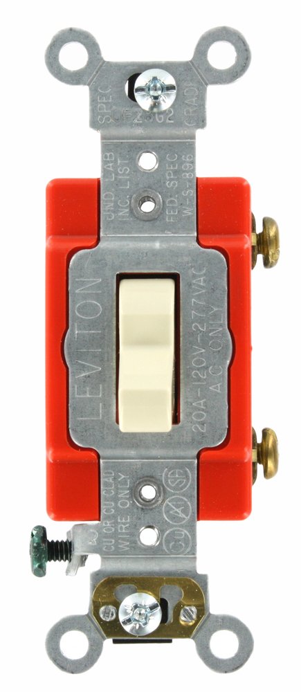 Leviton 1221-LHI IV SW TGL LITED SP 20A120/120VAC