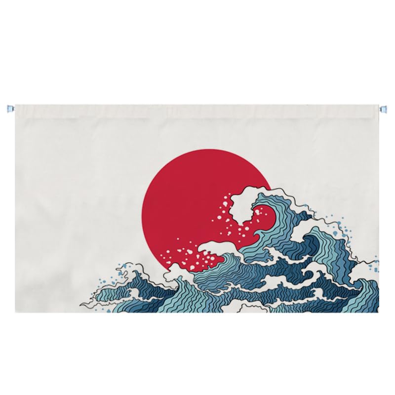 Cortina Colgante Japonesa Noren de 130x70cm para Decoración de Barra de Sushi