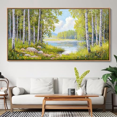 Forest & Mountain Wall Art Green Framed Nature Landscape Pictures