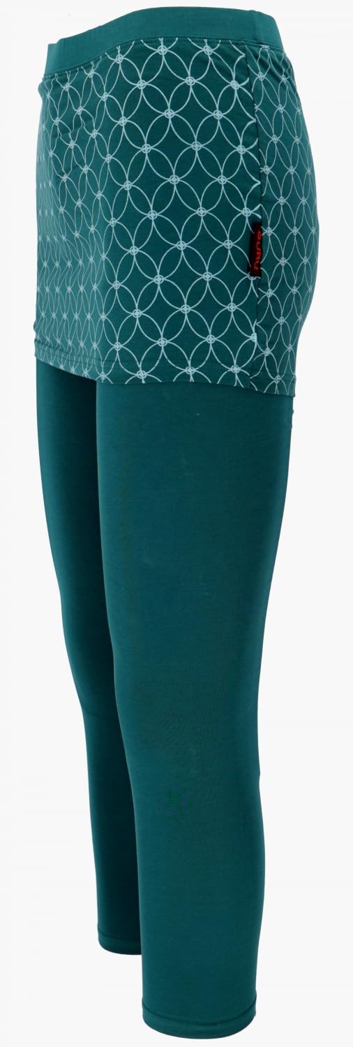 GURU SHOP Yoga-Hose, Leggings mit Minirock aus Bio-Baumwolle, Damen