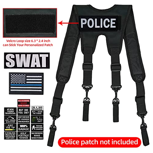 KUNN Tactical Tool Belt Suspenders for Men,Durable Duty Belt Harness with Accessories - Thumbnail 3