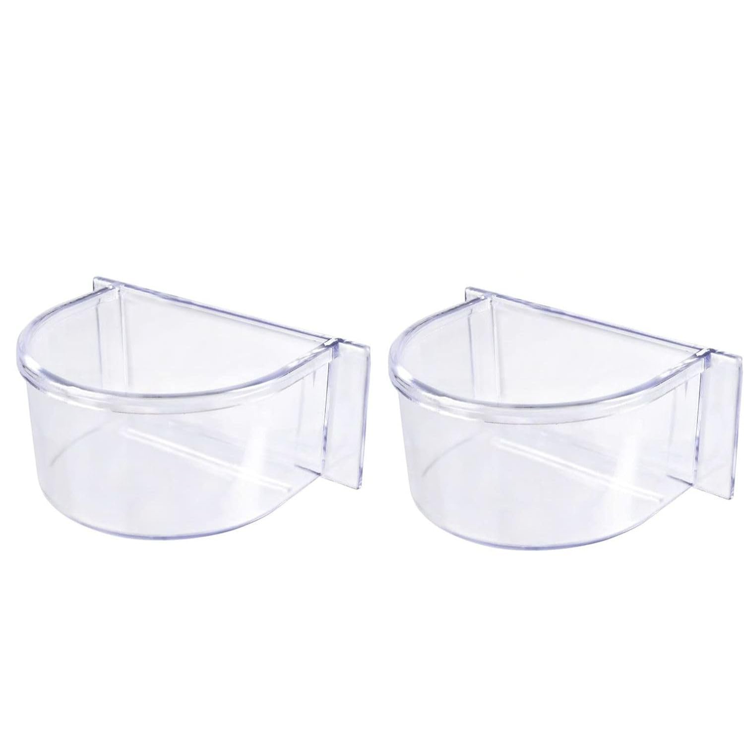 VAYINATO® Bird Cage Transparent Feeding Container, Bird Feeder Thick Semicircle Bird Food Cup, Bird Cage Accessories for Birds (Pack of 2) (B0D9LTVFB6) Amazon Price History, Amazon Price Tracker
