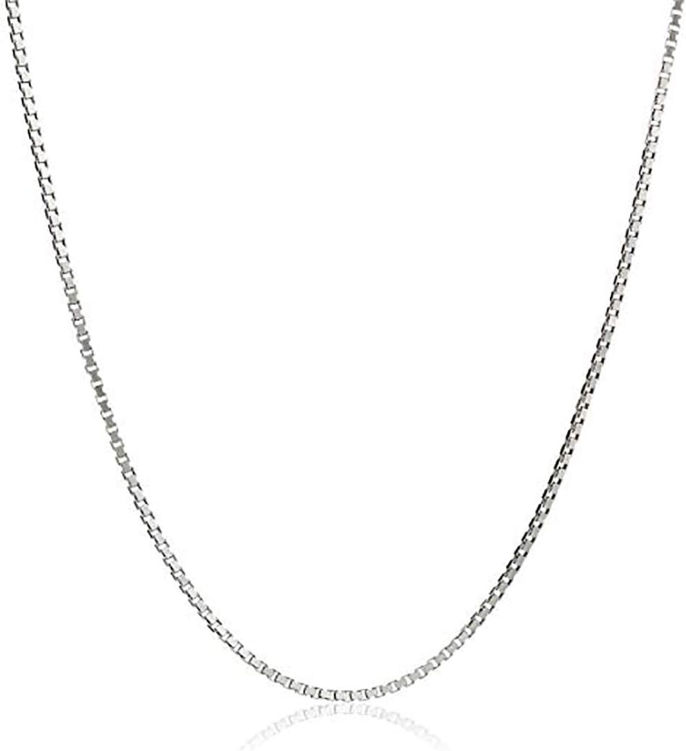 925 Sterling Silver Designer Chain 0.8MM Delicate Italian Box Chain - Super Thin & Strong Lovely Necklaces