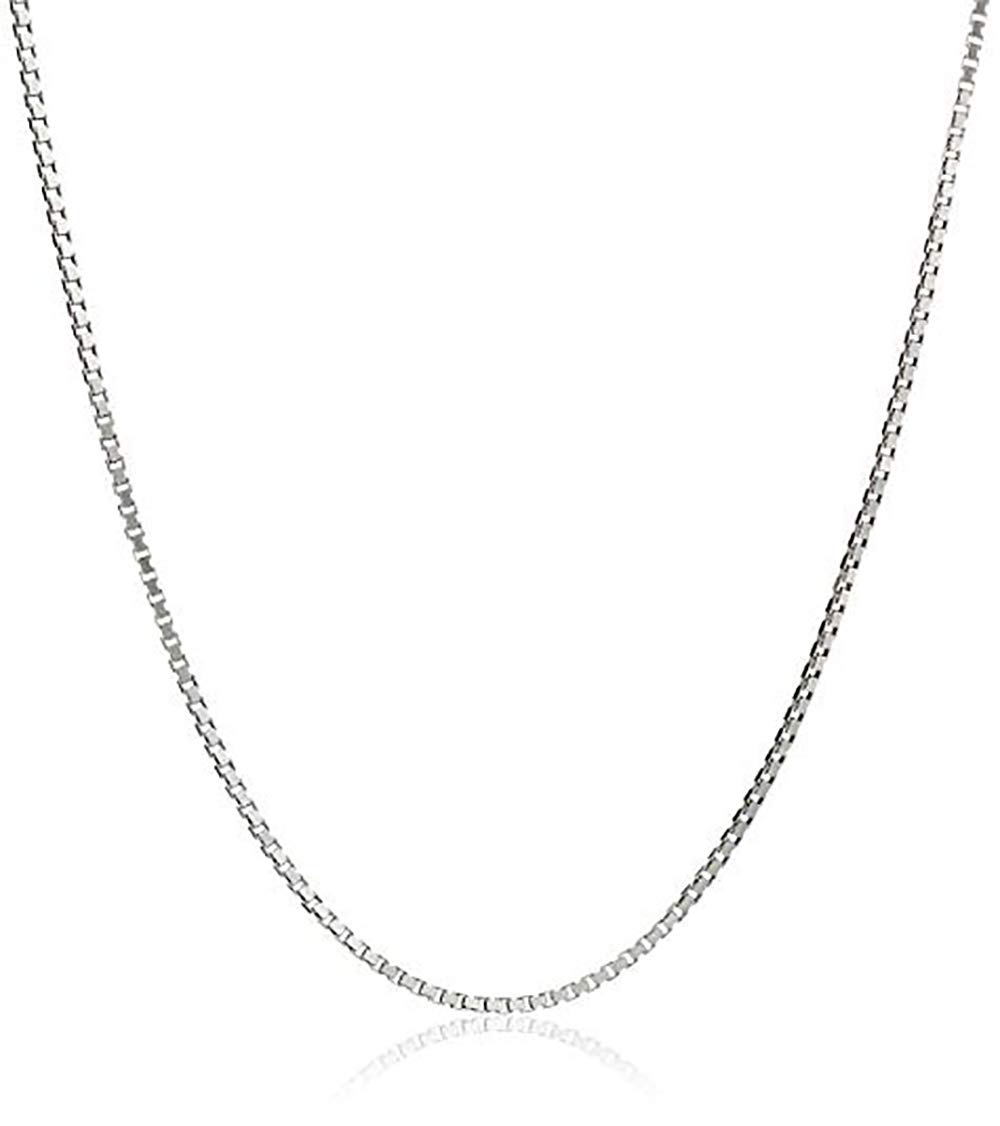 925 Sterling Silver Designer Chain 0.8MM Delicate Italian Box Chain - Super Thin & Strong Lovely Necklaces