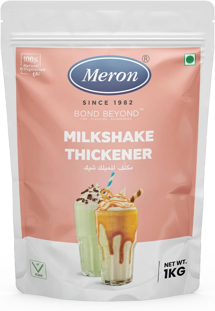 Milk Shake Thickener | Stabilizer | Thick and Shiny Texture | 100% Vegan | Creates Creamy, Foamy & Smooth Shakes | Enhances Texture & Consistency | Ideal for Cold Beverages 1 Kg