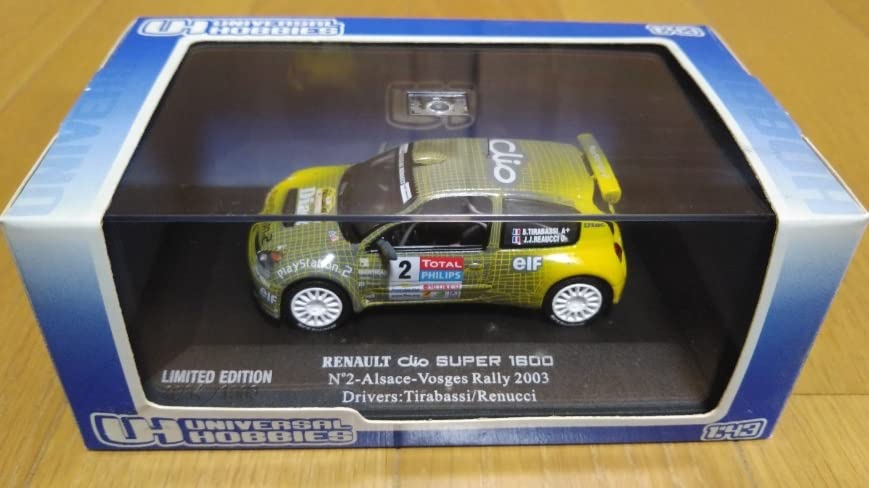 RENAULT CLIO SUPER 1600 RALLYE ALSACE-VOSGES 2002 VERICEL UNIVERSAL HOBBIES 1:43