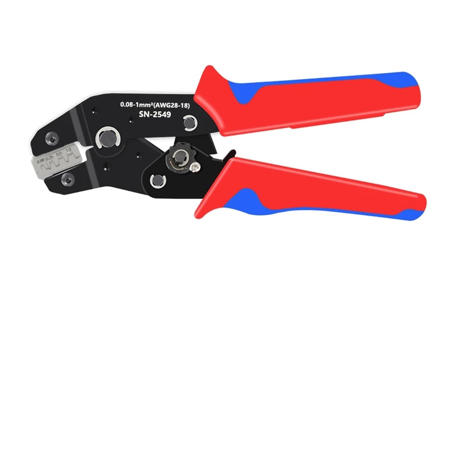 Ratcheting Crimping Plier for PH2.0/XH2.54/2..8/3.0/3.96/4.8/KF2510/JST Terminal Connectors Crimper Tool 2549(SN-2549)