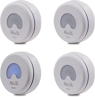 J&A Jason Aerobic Flash Reflex Lights, Reaction Training System, Agility Lights to Improve Reflex, Focus, Exercise Game for Leisure, Fun for All Ages, Whac-A -Mole Game(Pack of 4, White)