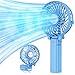 VersionTECH. Mini Handheld Fan, USB Desk Fan, Small Personal Portable Table Fan with USB Rechargeable Battery Operated Cooling Folding Electric Fan for Travel Office Room Household Blue