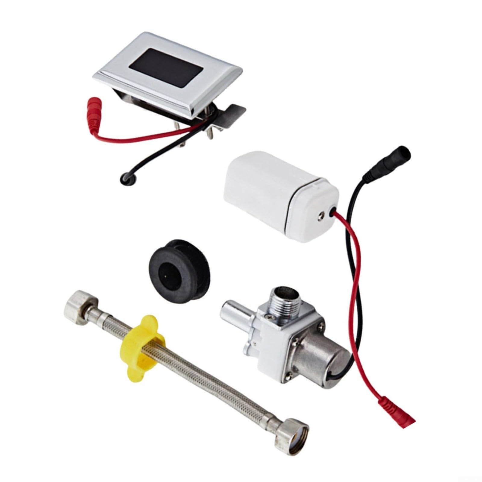Kit de chasse d'eau infrarouge pour toilettes - Valve de chasse d'eau CC à piles - Capteur intelligent d'économie d'eau - Système de chasse d'eau automatique (A)