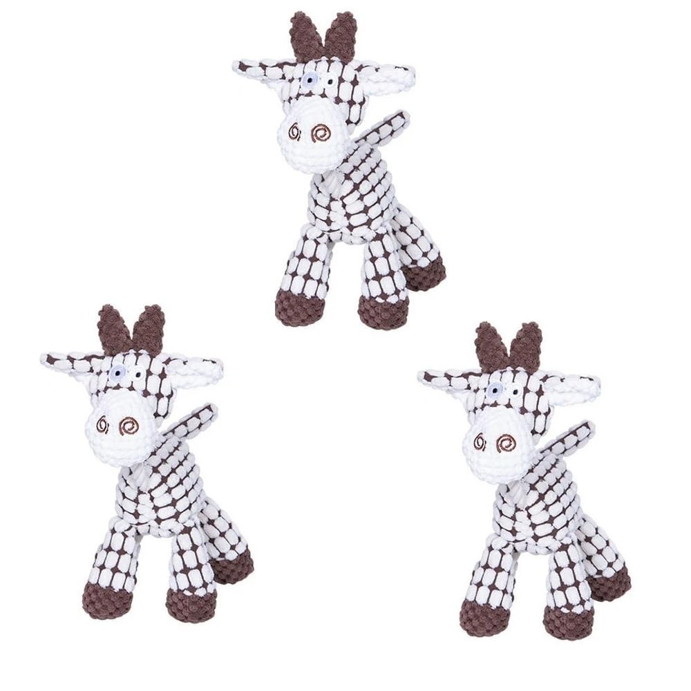 Juguetes for Perros con Forma de Burro, Juguete masticable for Cachorros, chirriador, Molar, Accesorios de Entrenamiento, 3 Piezas, Color Gris ，Juguetes para Perros(White)