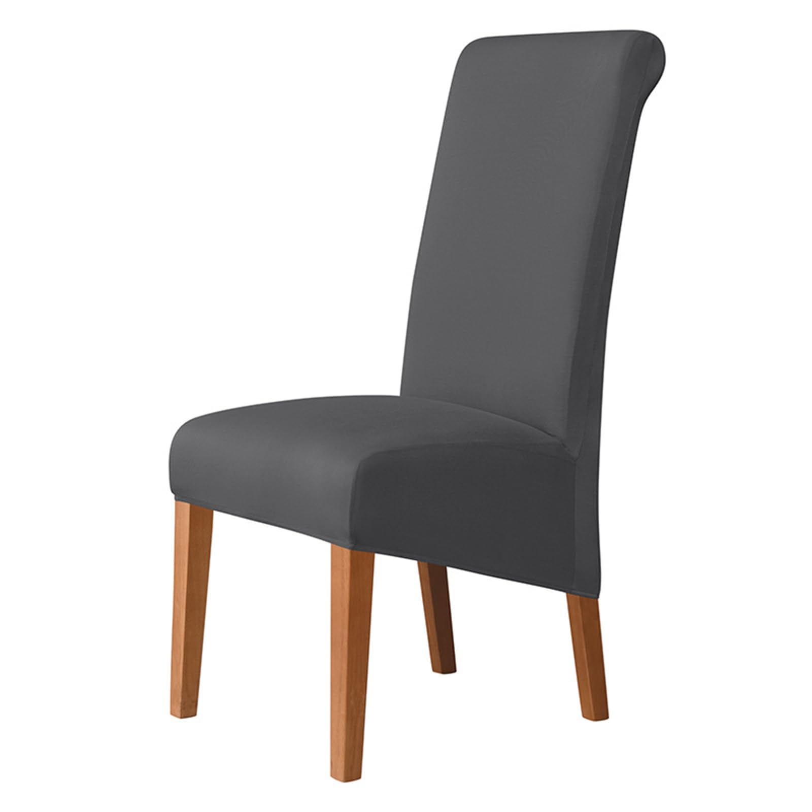 Housse De Chaise Protecteur De Chaise XL, Polyester, Gris, 6 Pièces, Antidérapante, Élastique, Lavable En Machine, Multifonctionnel
