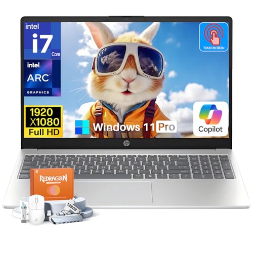 HP 15.6�C���` �^�b�`�X�N���[���m�[�g�p�\�R�� 2026 Windows 11 Pro Intel Core i7-1355U (�ő�5.0GHz) 15.6�C���` FHD �^�b�`�X�N���[�� 32GB RAM 2TB SSD Copilot AI �}
