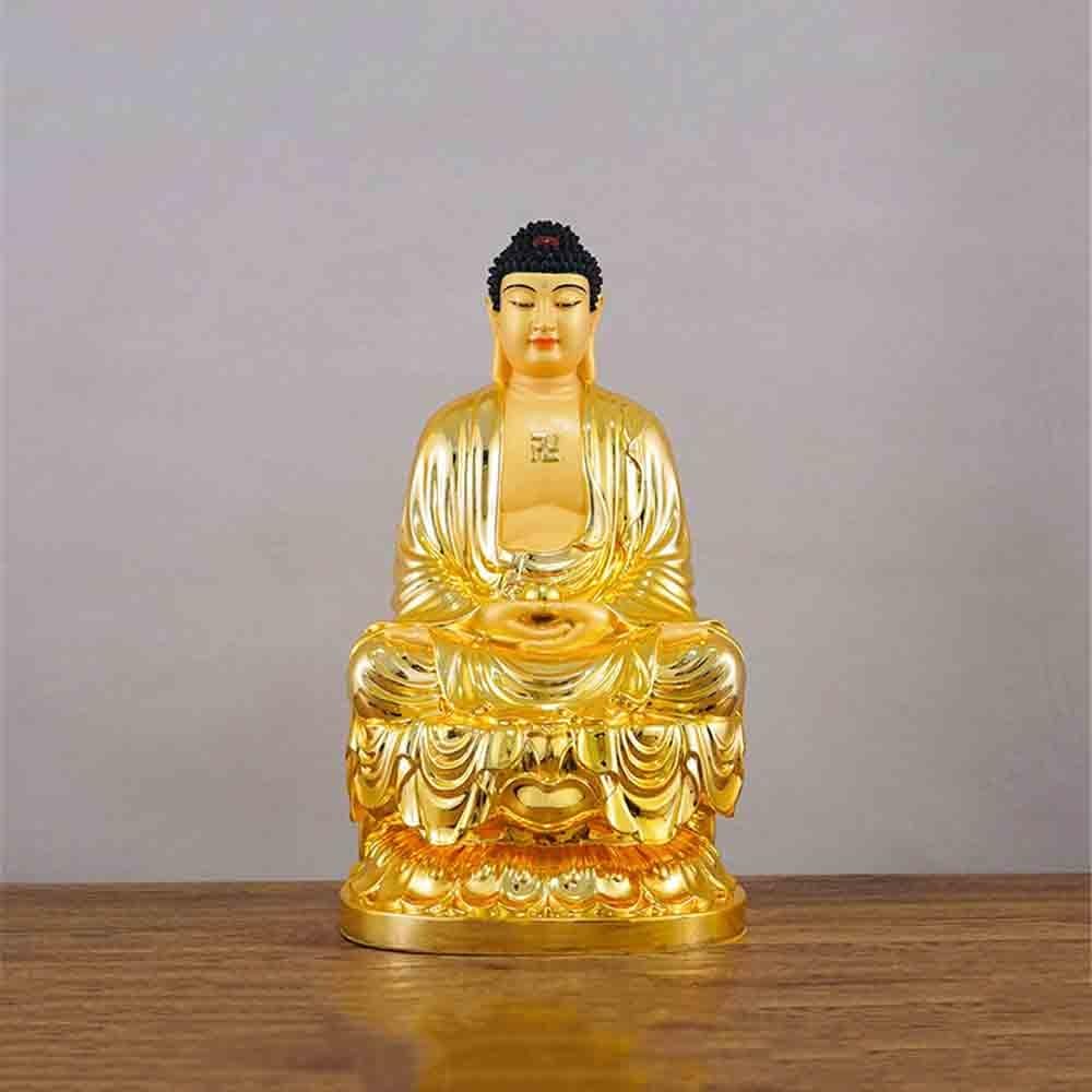 Figuras de Budas Estatua de Buda de latón for el hogar, Sala de Estar, vestíbulo, decoración Feng Shui, Adornos de adoración Zen Budas Decorativos(Grande)
